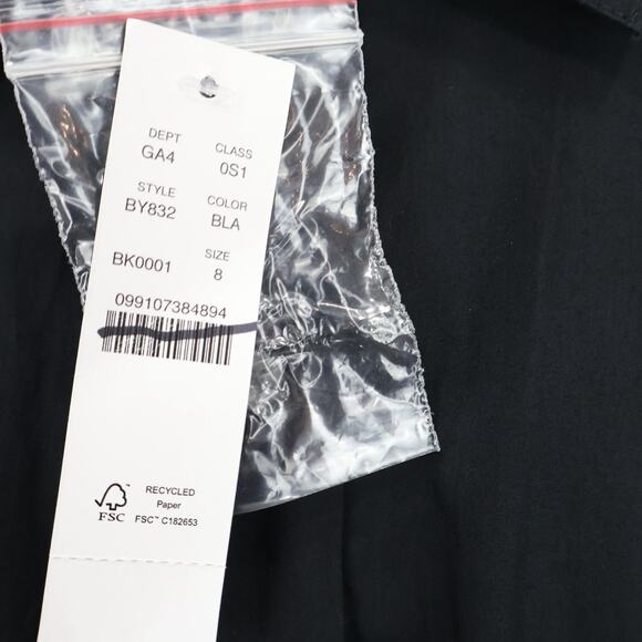 J.Crew Elena Midi Shirtdress Cotton Poplin Black Size 8 NWT - Picture 5 of 8